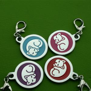 سبائك الزنك طلاء بالكهرباء لاصقة تقطر بطاقات هوية الحيوانات الأليفة الكلب اللوازم