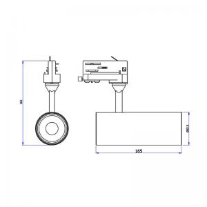 أدى لمبة 20W ضوء تبييض الأسنان أدى المسار بقعة ضوء