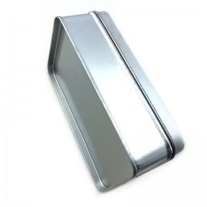 عرف مربع الفضة مستطيلة مستحضرات التجميل المستطيل مع شعار منقوش