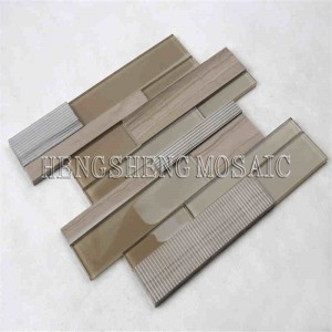 فريدة من نوعها للفنون شريط خلط الزجاج والسيراميك والرخام والفسيفساء ذات جودة عالية بلاط مترو الانفاق