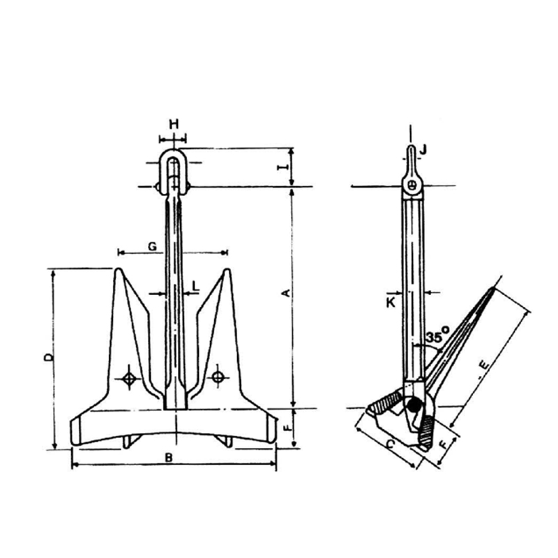 AC-14 Type High Holding HHP Stockless Anchor