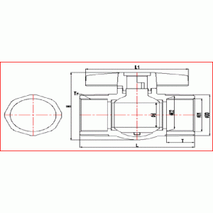 upvc threaeded الكرة صمام