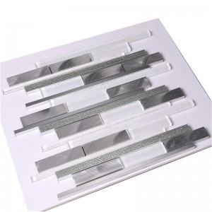 سوبر وايت زجاج و ألو بلاط الحمام الجدار الفسيفساء