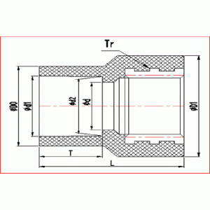 UPVC النحاس ثمل المخفض