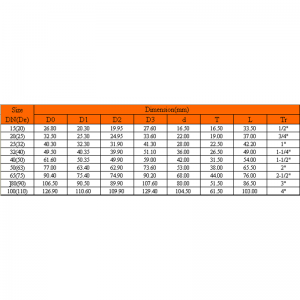 UPVC أنثى ADAPTER