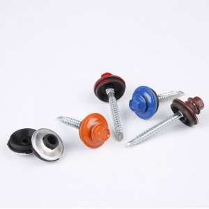 رئيس الهيكس رسمت ، المسمار الذاتي الحفر مع غسالة غير القياسية