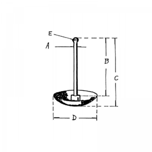 مرسومة الفطر كبيرة مرساة باللون الأحمر