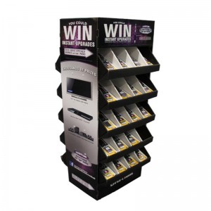 عيد الميلاد ورقة ترويج المنتج عرض موقف مع العرف مصنوعة من المعدن 4 الجانب أو البلاستيك