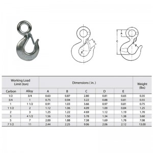 320A هوك العين هوك مع مزلاج رسمها