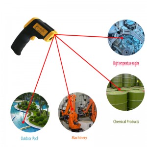 -50 ~ 380 عالية الدقة ميزان الحرارة الصناعية بالأشعة تحت الحمراء متعددة