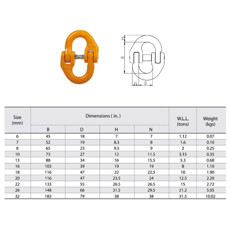 سلسلة ربط G80 صلة مع الربيع