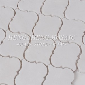 Hsc43 كارارا الأبيض الرخام الطبيعي حجر السداسي اتيرجيت فانوس شكل فسيفساء بلاط المطبخ باكسبلاش الحمام أرضية جدار