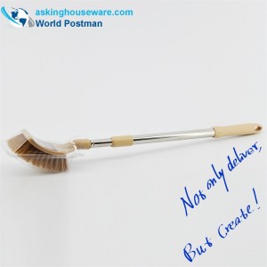 AK91001 Akbrand فرشاة المرحاض مرنة الفولاذ المقاوم للصدأ الأنابيب ساحة فرشاة رئيس