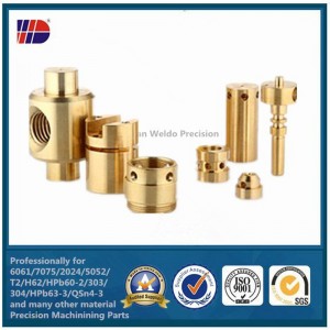 OEM CNC تحول بالقطع أجزاء النحاس الدقة لآلة المسمار