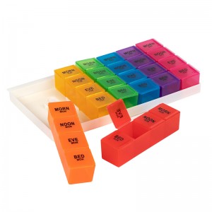 7 أيام من السهل اتخاذ أسبوعي صندوق حبة بلاستيكية للسفر