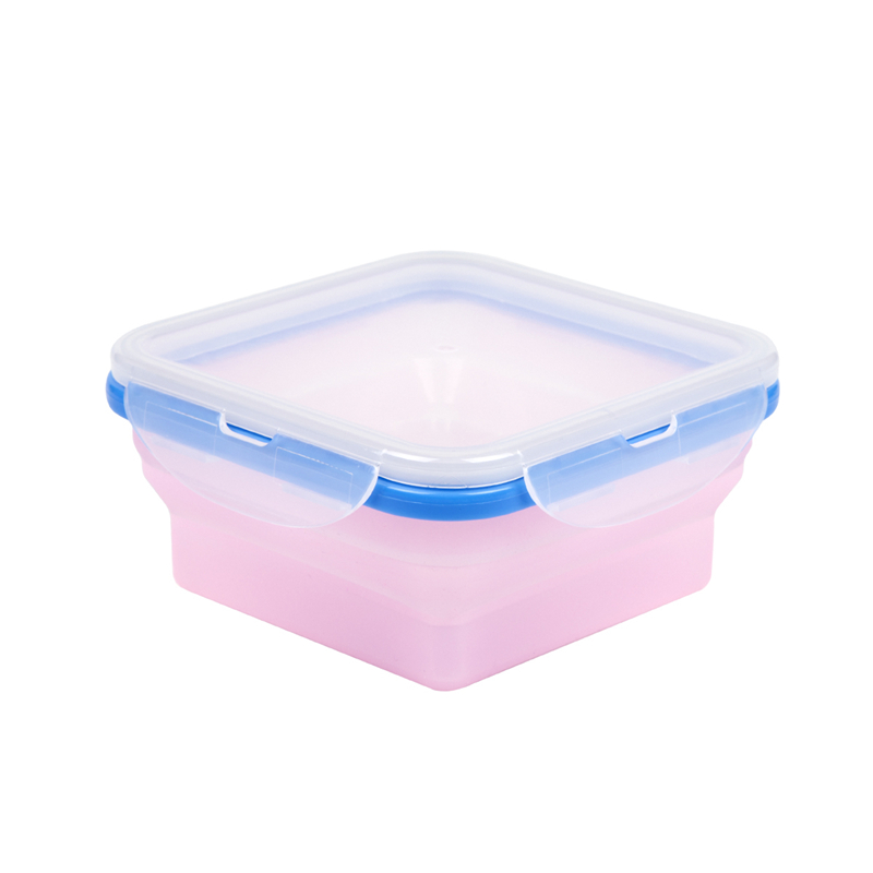BPA مجانا صديقة للبيئة مربع تخزين الأغذية الحاويات سيليكون قابلة للطي مربع الغداء للأطفال