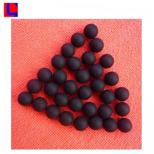 الكرة المطاطية السوداء الصلبة مع ثقب للصناعة