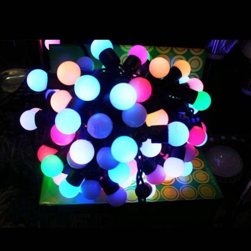 أضواء LED سلسلة الكرة لون عيد الميلاد الكرة سلسلة أضواء الأنوار الديكور
