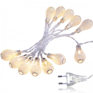 10/20/40 المصابيح سلسلة أضواء ، بطارية تعمل عيد الميلاد الجنية الخفيفة ، جوفاء قطرة الماء فانوس مصباح لعيد الميلاد عرس مهرجان الديكور...