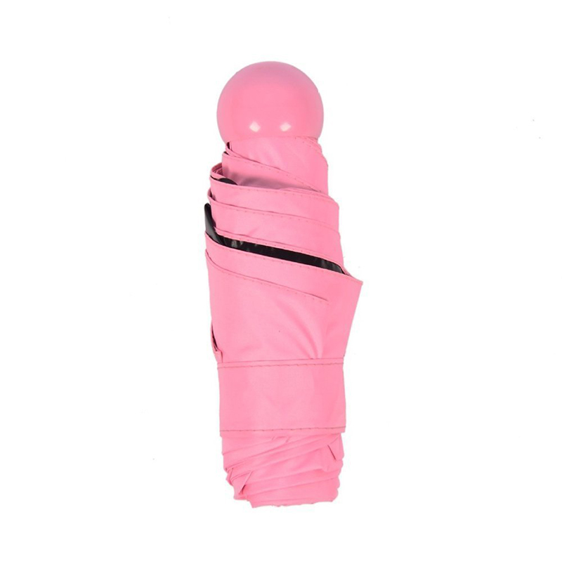 مظلة 2019 6 لوحات البسيطة 5 أضعاف الأسود المطلي anti-uv مظلة الوردي capsule مظلة