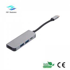 USB Type c / HDMI female + 2 * USB3.0 Female + SD + TF Converter Code: FEF-USBIC-022