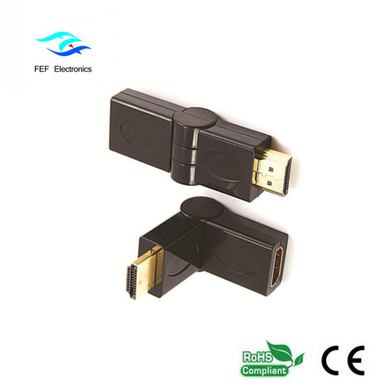 HDMI الذكور إلى محول HDMI الإناث نوع البديل الذهب / النيكل مطلي الرمز: FEF-HX-002