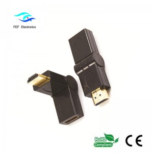 HDMI الذكور إلى محول HDMI الإناث نوع البديل الذهب / النيكل مطلي الرمز: FEF-HX-002