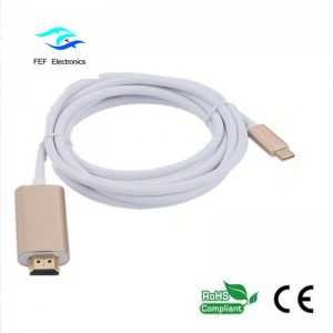 USB نوع ج إلى محول HDMI ذكر ABS قذيفة الرمز: FEF-USBIC-013
