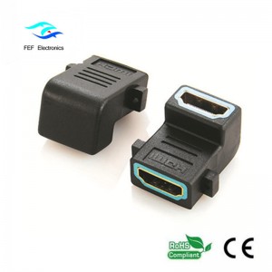 HDMI الإناث إلى محول HDMI الإناث 90 درجة نوع الزاوية رمز: FEF-H-007