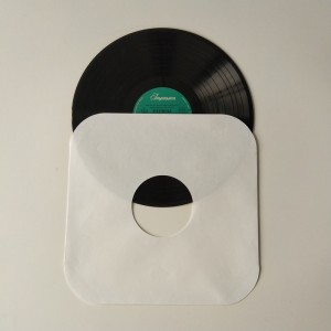 12 ورقة بيضاء LP سجل كم 33 RPM زوايا مستديرة مع هول