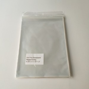 كريستال واضحة 2mil بولي حقيبة الأغلاق الأغلاق