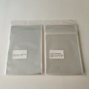 واضح 2mil بولي الأغلاق الذهبي حقيبة الكتاب الهزلي