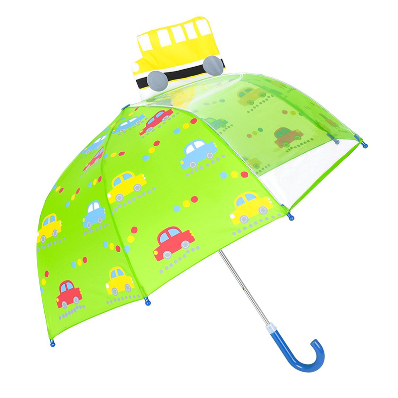 رخيصة الأبيض الفيبرجلاس إطار سلامة الأطفال المدمجة 1 لوحة POE مظلة المطر الأطفال