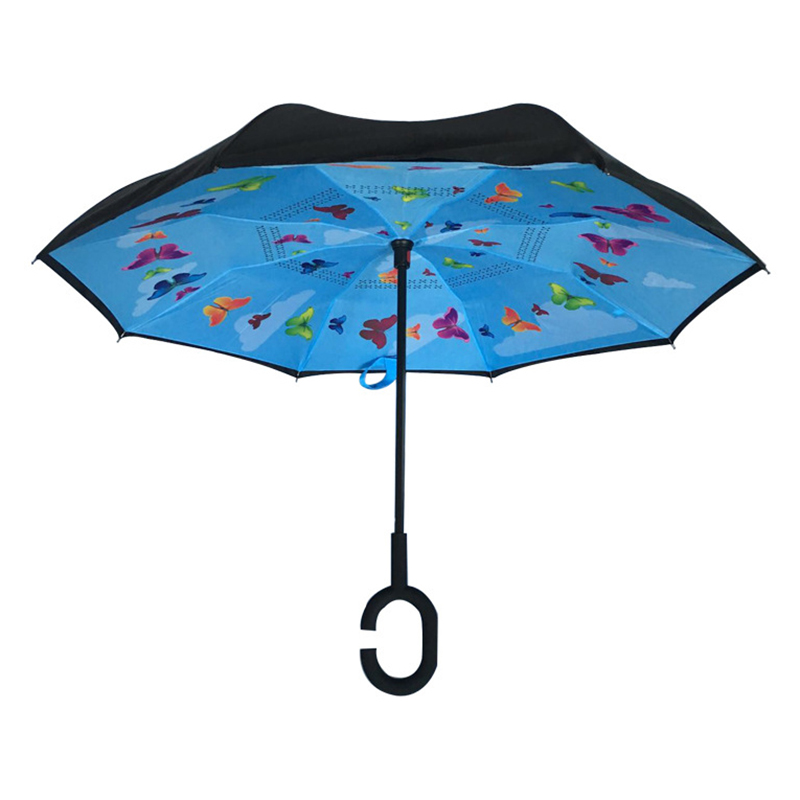 مظلة الأطفال 19 بوصة مع الطباعة نمط مظلة مستقيمة عكسية