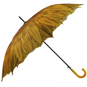 مبيعات عالية الجودة بالجملة متجر الإعلان في الهواء الطلق شكل زهرة مظلة على التوالي