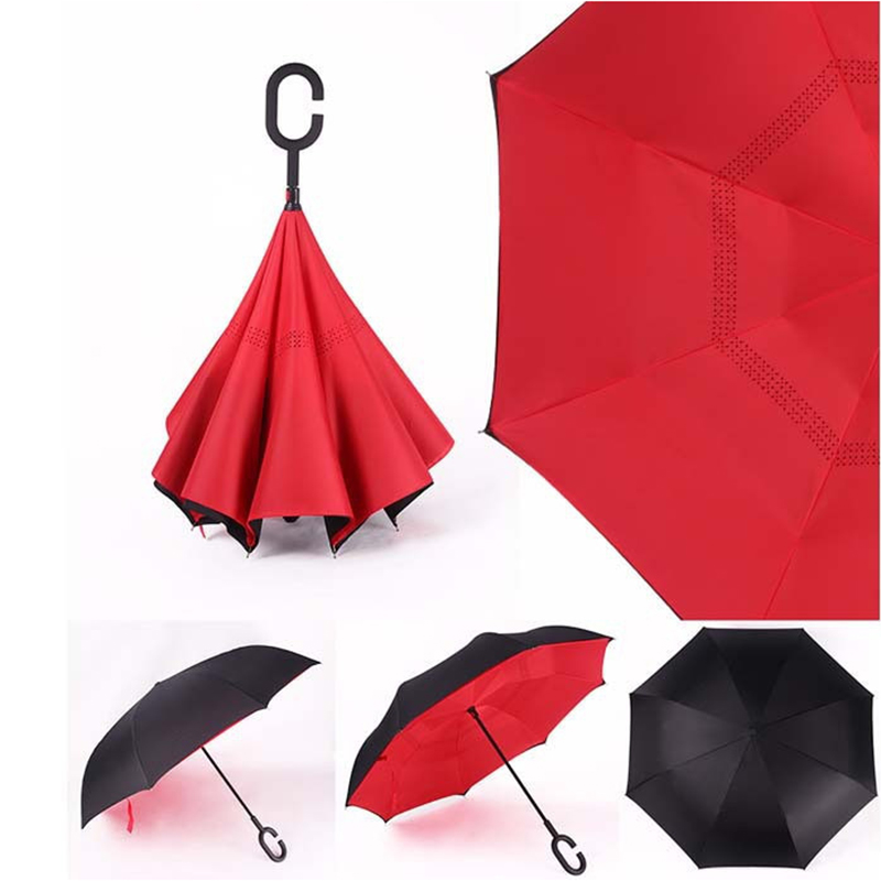 مظلة مخصصة المصنعين الطباعة مع وظيفة دليل مظلة مفتوحة العكسي