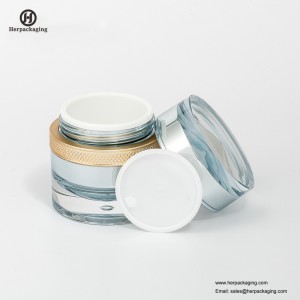 HXL235 جولة فارغة التجميل جرة مزدوجة الجدار حاوية العناية بالبشرة جرة