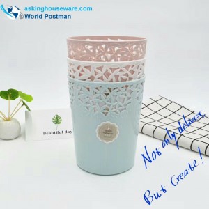 جوفاء جولة علبة القمامة البلاستيكية