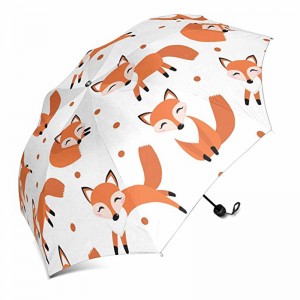 قماش حريري النسيج إطار معدني التسويق 3 أضعاف مظلة الشمس المنتجات