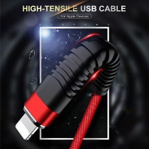 كابل بيانات USB مدمج سريع الشحن للألومنيوم فليكس الانحناء المتشابك بدون كابل USB صغير ، من النوع C ، شحن ومزامنة شحن iPhone