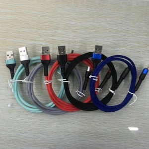 كابل بيانات USB مستدير الشحن وسريع الشحن ومزود بألومنيوم مرن من نوع USB لمايكرو USB ونوع C ورسوم شحن iPhone ومزامنته