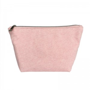 دائم المحمولة حمل حقيبة مستحضرات التجميل الصغيرة زيبر الألياف الطبيعية