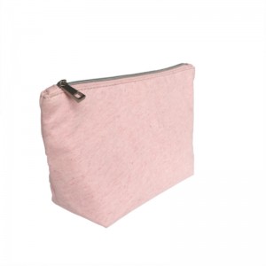 دائم المحمولة حمل حقيبة مستحضرات التجميل الصغيرة زيبر الألياف الطبيعية