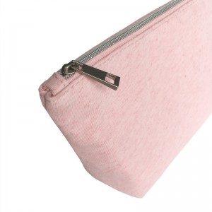 دائم المحمولة حمل حقيبة مستحضرات التجميل الصغيرة زيبر الألياف الطبيعية