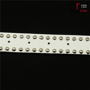 أحدث حزام من الجلد الأبيض سترابي مع مشبك معدني