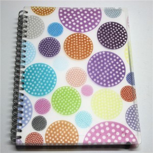 غطاء من البلاستيك الموثق الدائري ملاحظة الكتاب مع شريط مطاطي