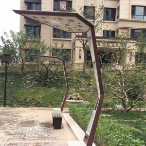 Ourdoor الإعلان القطب الشمسية مقعد حديقة مقعد شاحن المحمول