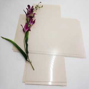 جودة عالية 0.5 مم المشمش اللون جامدة PET البلاستيك ورقة البوليستر للأثاث