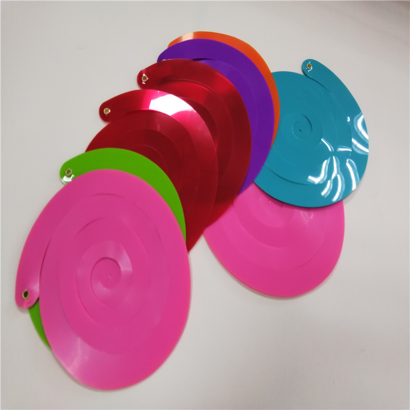 PVC بطاقة Twirly whirls أزياء الطرف سلسلة حزب الديكور عيد ميلاد المورد