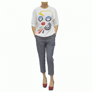 تخصيص أحمر شفاه جاكار الصيف رقيقة البلوزات متماسكة